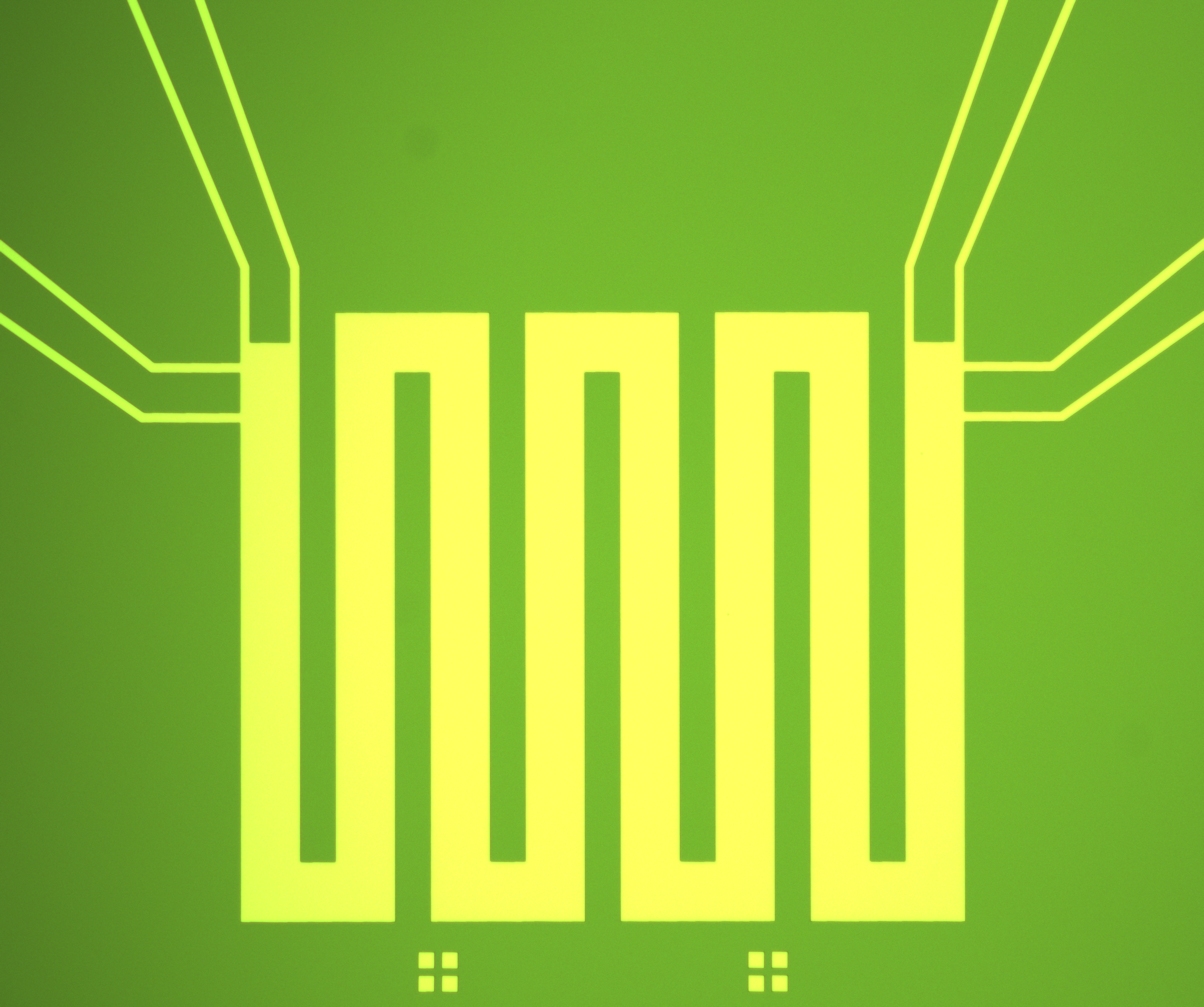 Microscope image of temperature sensor